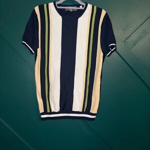 Paisley & Gray Men's Crewneck Sweater - Navy, White, Yellow, Green